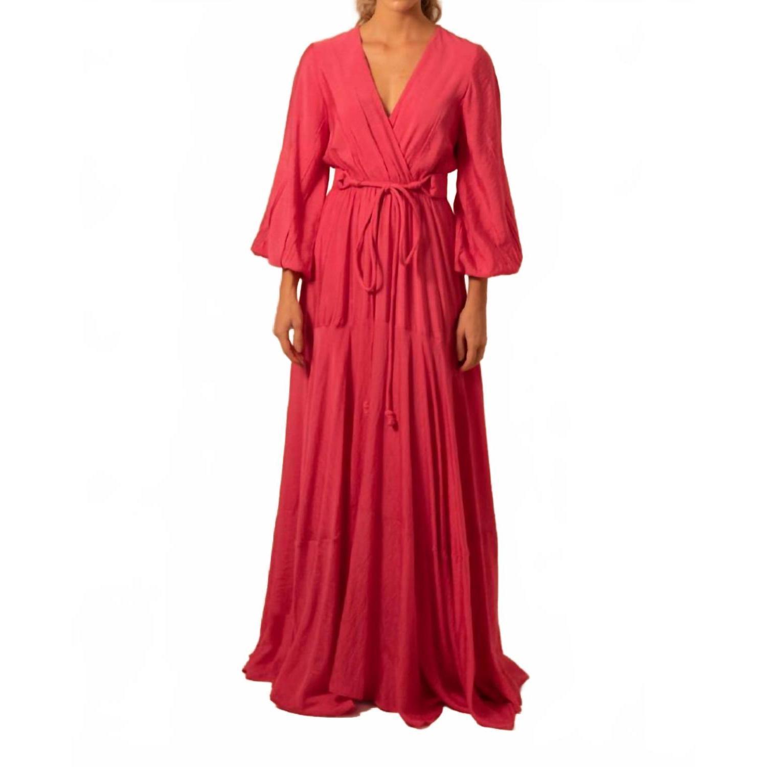 New Kleid Eva Maxi Dress In Magenta